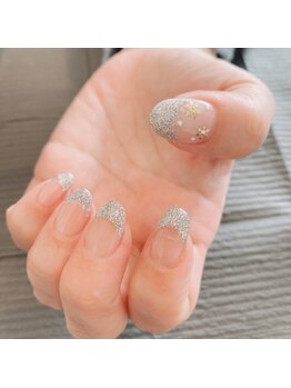 ヘアー アンド ネイル サプール(HAIR and NAIL SAPEUR)/ラメフレンチ