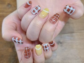 うねうね秋nail/ショートメイル