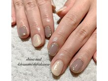 シナネイル 清澄白河店(SHINA NAIL)/ブローチ風ミラーネイル