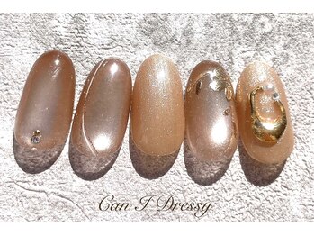 ミラー手描きフラワー￥9000