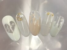 ラリュールネイル(L'Allure nail)/バレンタインネイル￥8200