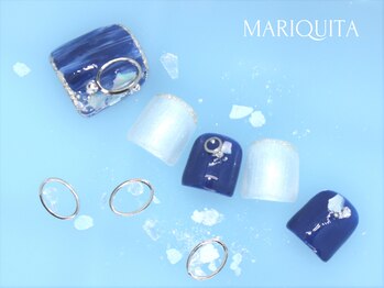 ネイルサロン マリキータ(MARIQUITA)/夏ネイル/ブルーシェル