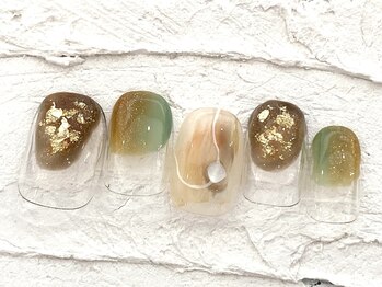 ネイルメゾン 池袋店(NAIL MAISON)/ブラウンニュアンス￥8050