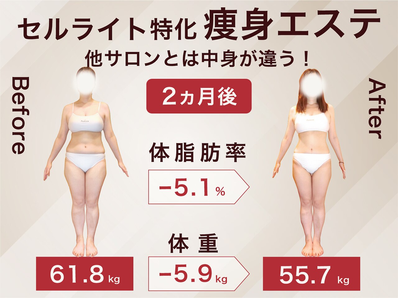 パルバスター　ラ・パルレ　痩身　セルライト　ダイエット 汗だくセルライトproコースとエステ体験の紹介｜痩身・脚やせならラ