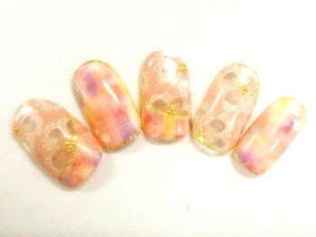 クリスタルネイル ボンベルタ橘店(CRYSTAL NAIL)/フラワーネイル