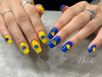 エクラス 銀座(Heclats)/アシメ/ハート/ブルー/イエロー