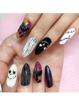 ヘアーアンドビューティー ルーツ(#roots)/ハロウィンネイル