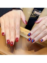 ヘブン ネイル 鶯谷(HEAVEN Nail)/Red vs Blue Nail Design