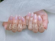 ビーネイル 新松戸(BE NAIL)/ワンカラーストーン4つ付け