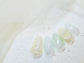 韓国っぽネイル/クリアネイル