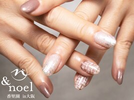 秋冬ネイル クリスマス ツイード