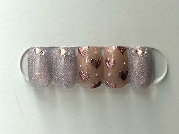 ブランロール 中目黒店(Blanl'or)/大人可愛いハートネイル