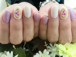 押し花ネイル♪キュート