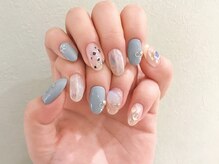 ネイル アヴァンス あべのルシアス店(Nail AVANCE.)/クリア×オーロラネイル　太田