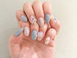 クリア×オーロラネイル　太田