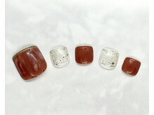 サニーサイド ウィズ マキア 茅ヶ崎店(Sunnyside with MAQUIA)/秋マーブルネイル