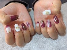 シーハウスポピー 新小岩(C house poppy)/ハートネイル　ミラーネイル