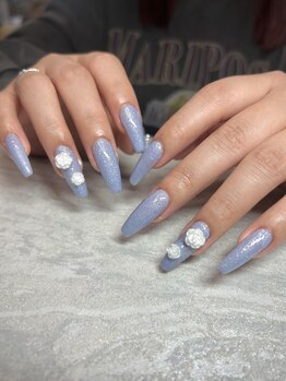 ステラマリス(Stella Maris)/ロングネイル☆Blueワンカラー☆