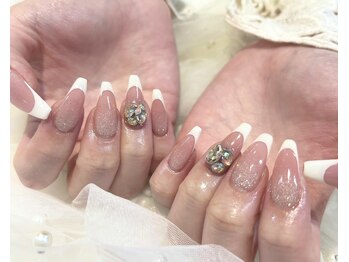 シエル(Ciel)の写真/キラキラ/大人上品も得意★【大人気ジェルチップ長さ出し フリーアート(シンプル)¥12800】オフずっと無料!!
