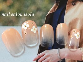 大人可愛いフラワーホログラデ