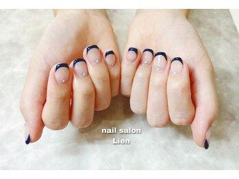 ネイビーフレンチネイル♪