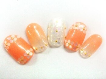 クリスタルネイル ボンベルタ橘店(CRYSTAL NAIL)/フラワーネイル