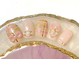 リボンとチェック