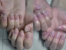 スキンカラーのワンカラーなどもちゅるっと可愛く仕上げます