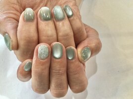 ☆グリーンマグのお花ネイル☆