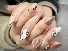 バーガンディ(BURGUNDY)/バレンタインネイル