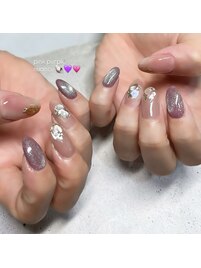 ピンクパープルニュアンス