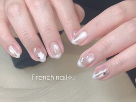 春フレンチネイル