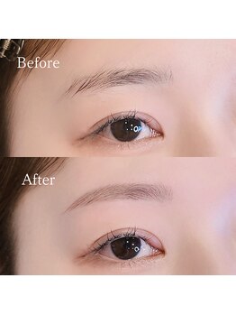 エメリーヌ 中目黒(Aimeline)の写真/【自眉をいかしたナチュラル眉】ワックスと眉カラーでふんわり眉へ♪