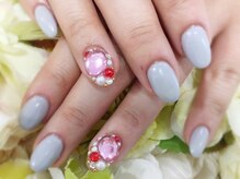 ネイルサロン 爪吉/ポイントのストーンアート♪