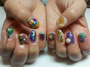サニーサイドアップ ネイル(Sunny SideUp nail)/Retro art