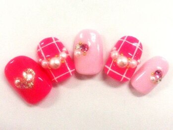 クリスタルネイル ボンベルタ橘店(CRYSTAL NAIL)/チェックネイル