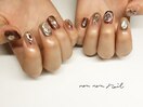 silver brown  nail