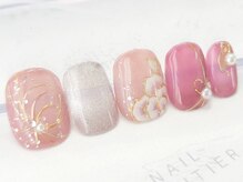 ネイルフロンティア 吉祥寺(NAIL FRONTIER)/お正月手描きフラワー11980円