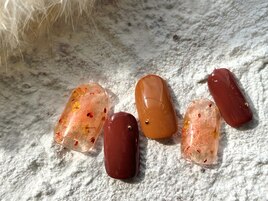 定額デザインB/秋ネイル