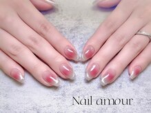 アムールユシマテン 上野湯島店(Amour)/チークネイルマグネットフレンチ