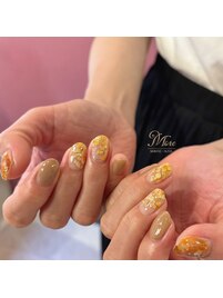 秋ネイル☆　6本アート