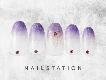 ネイルステーション ルミネ大宮店 (NAIL STATION)/キラッとリボン/パラジェル