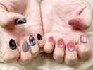 水光マグ 黒 推しネイル