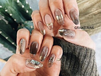 グラント ネイル(GRANT NAIL)の写真/トレンドの大理石やニュアンスネイル、周りと差がつく個性派ネイルまで☆手書きアートならお任せください！