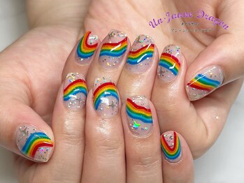 アン ジョーヌドラゴ/【自爪ネイル】虹ネイル