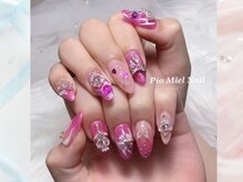 ピオミエルネイル 新宿(pio miel nail)/量産系ピンク×キラキラネイル