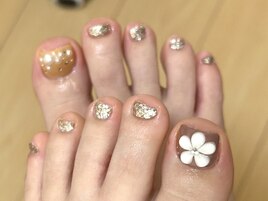 フットネイル☆立体お花アート