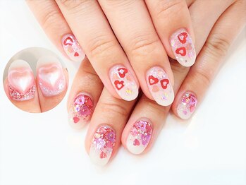 ネイルコレクション ピンク(Nail Collection Pink)/ジェル放題★ハート・ワンホン