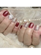 アオマリー(Aomalie)/チェックネイル　¥11,440