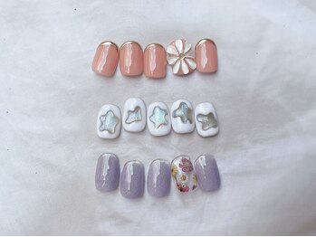 フラワー立体ネイルetc.